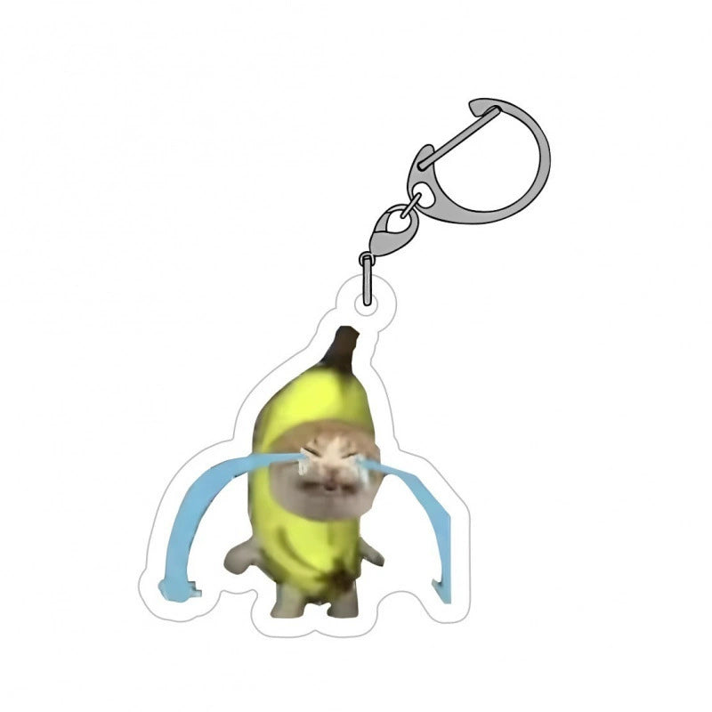 Meme Cat Acrylic Keychain