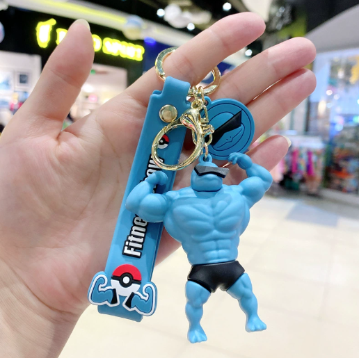 Pokemon Fitness Show Rubber Keychains