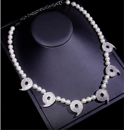 Uchiha Mangekyou Pearl Necklace – Naruto-Inspired Luxury Jewelry