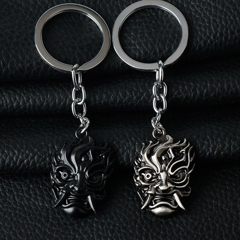 Samurai Mask Keychain/Pendant – Cyberpunk 2077 Inspired Metal Accessory
