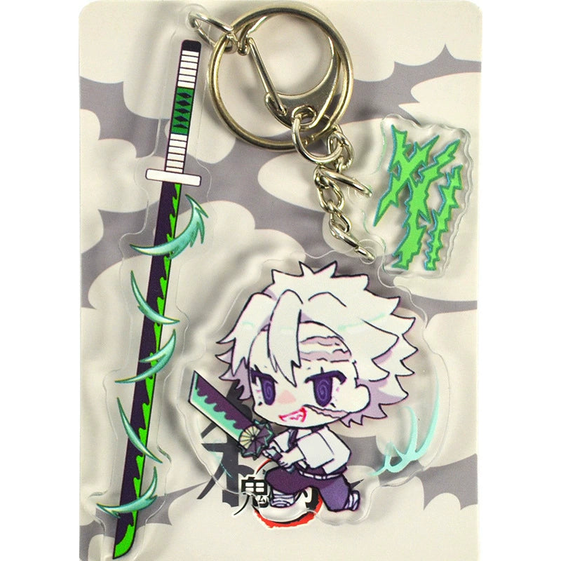 Demon Slayer Acrylic Chibi Character Set Keychains