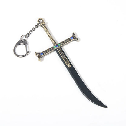 Mihawk's Black Blade Sword Koru Pendant {One Piece}