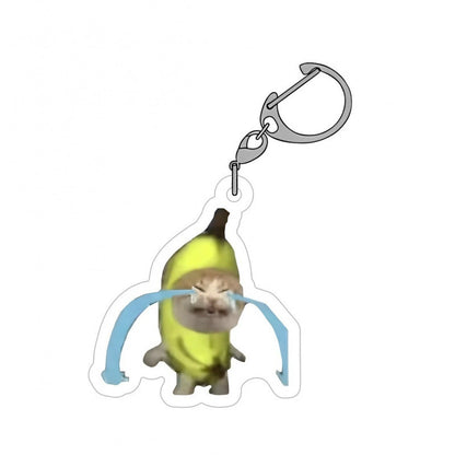 Meme Cat Acrylic Keychain