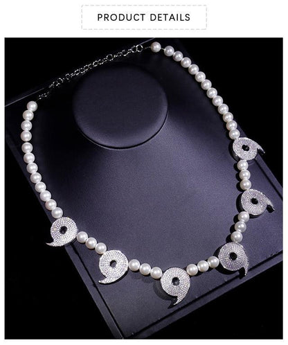Uchiha Mangekyou Pearl Necklace – Naruto-Inspired Luxury Jewelry
