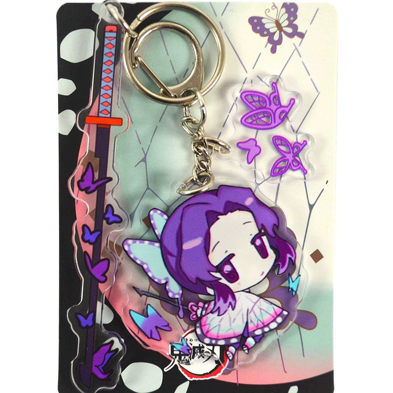 Demon Slayer Acrylic Chibi Character Set Keychains