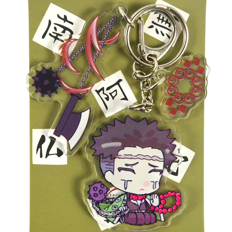 Demon Slayer Acrylic Chibi Character Set Keychains