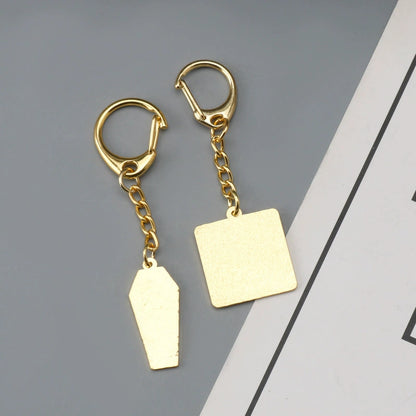 Bandai Logo & Gundam Shield Gold Keychain – Premium Mecha Collectible Accessory