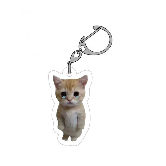 Meme Cat Acrylic Keychain