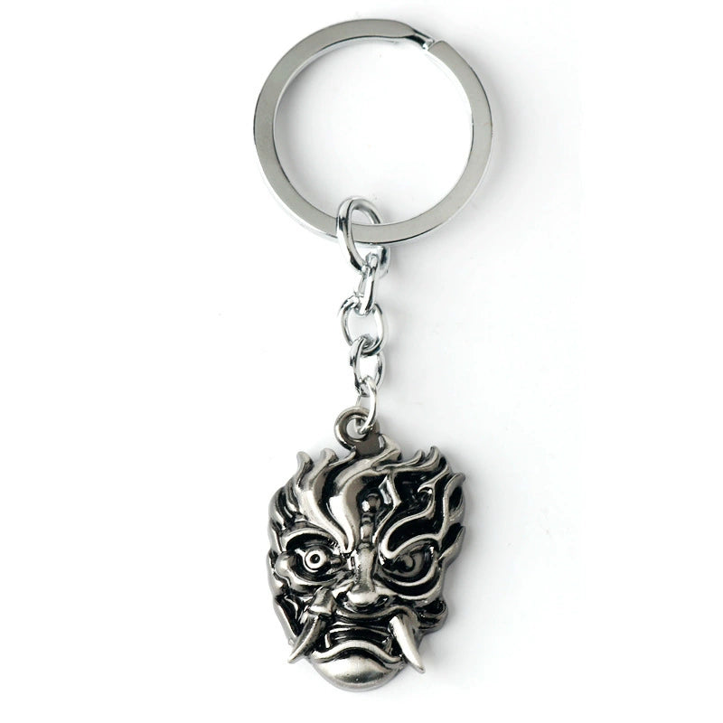 Samurai Mask Keychain/Pendant – Cyberpunk 2077 Inspired Metal Accessory