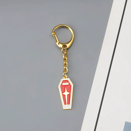 Bandai Logo & Gundam Shield Gold Keychain – Premium Mecha Collectible Accessory