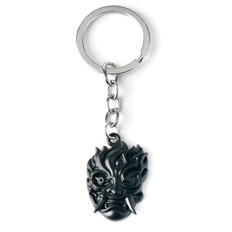 Samurai Mask Keychain/Pendant – Cyberpunk 2077 Inspired Metal Accessory