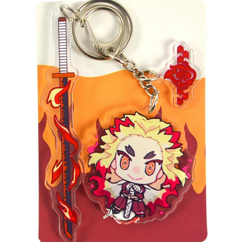 Demon Slayer Acrylic Chibi Character Set Keychains
