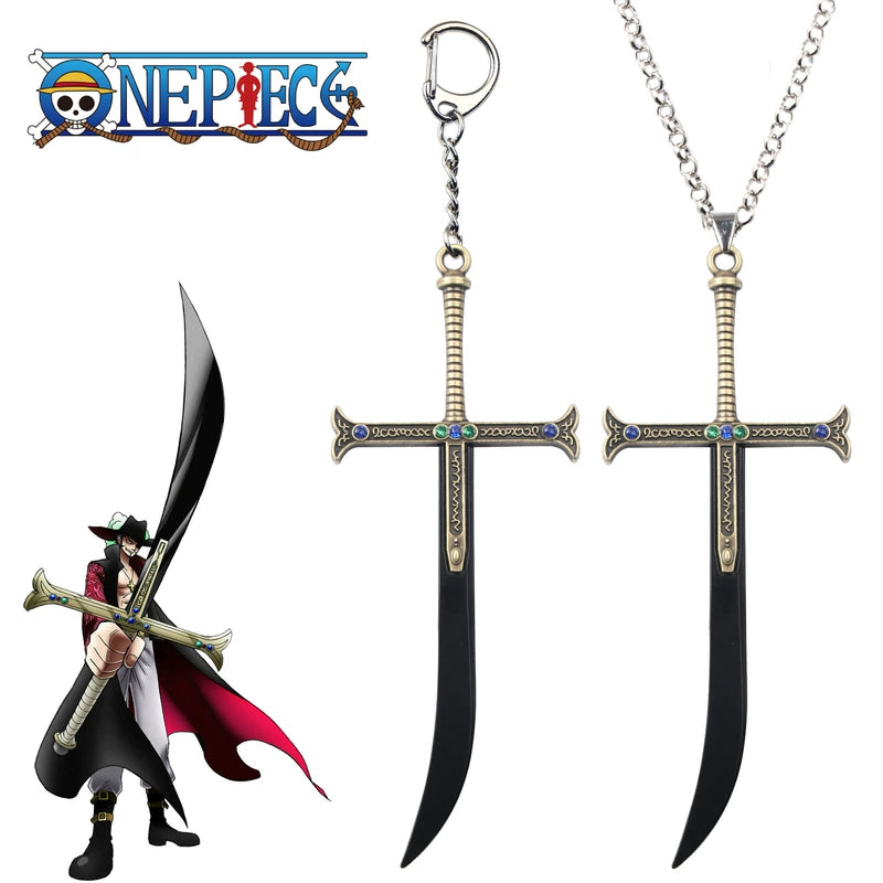 Mihawk's Black Blade Sword Koru Pendant {One Piece}