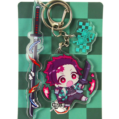 Demon Slayer Acrylic Chibi Character Set Keychains