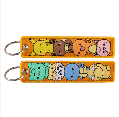 Pokemon Embroidery Keychains