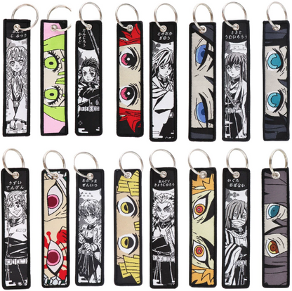 Demon Slayer Embroidery Keychains