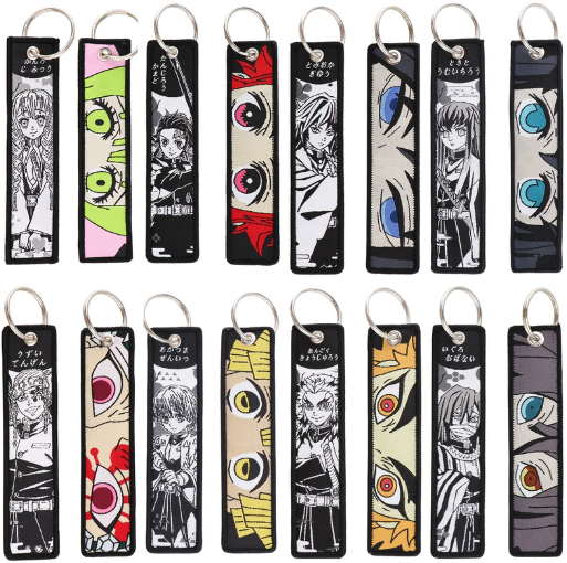 Demon Slayer Embroidery Keychains