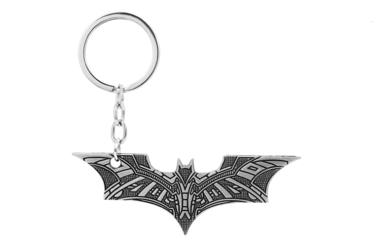 Bat Logo Metal Keychains
