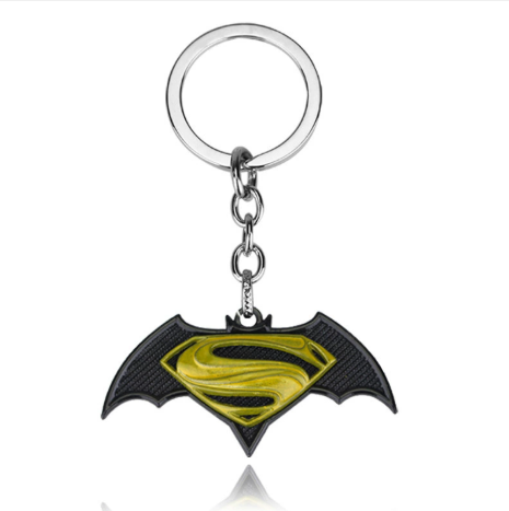 Batman And Superman Logo Metal Keychains