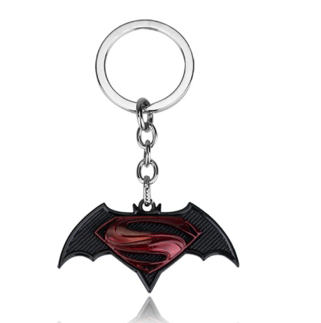 Batman And Superman Logo Metal Keychains