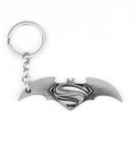 Batman And Superman Logo Metal Keychains