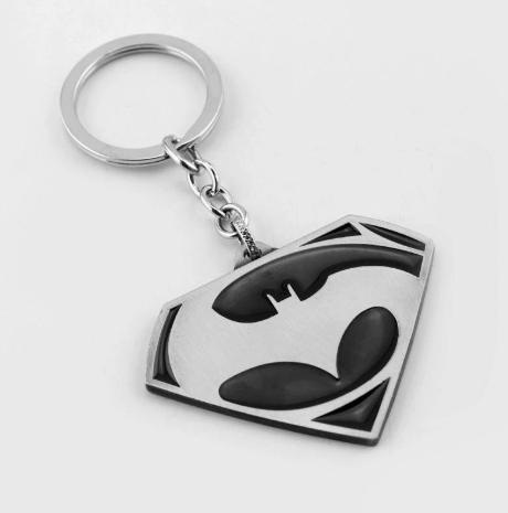 Batman And Superman Logo Metal Keychains
