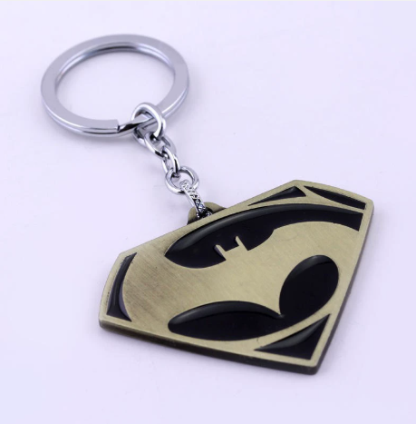 Batman And Superman Logo Metal Keychains