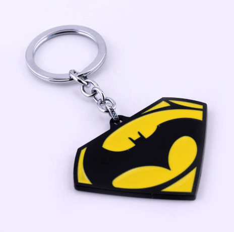 Batman And Superman Logo Metal Keychains