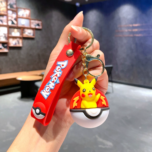 Pokemon Pokeball Rubber Keychains