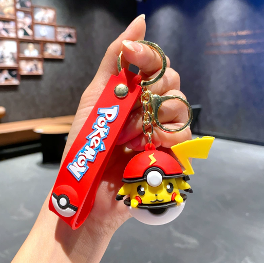 Pokemon Pokeball Rubber Keychains