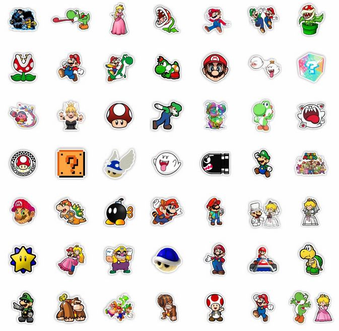 5 Random Super Mario Stickers
