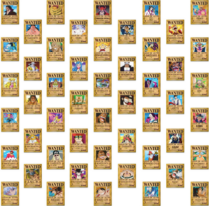 5 Random Wanted Stickers [One Piece]