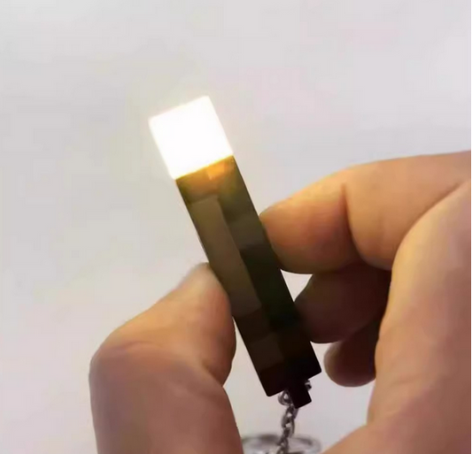 Mini Torch Minecraft Keychain