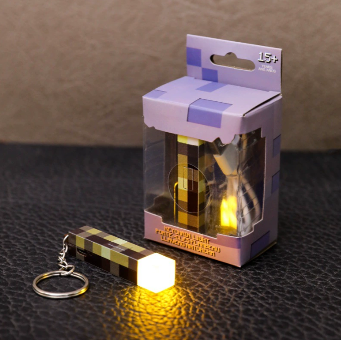 Mini Torch Minecraft Keychain