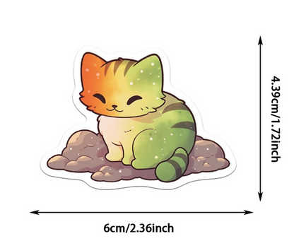 6 Random Dreamy Cat Stickers