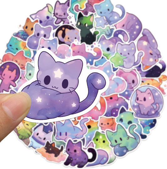 6 Random Dreamy Cat Stickers