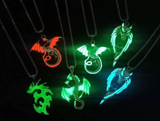 Glow In the Dark Metal Necklaces