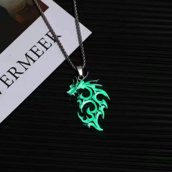 Glow In the Dark Metal Necklaces