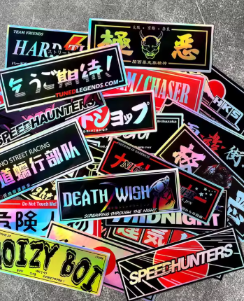 5 Random Glossy JDM Stickers