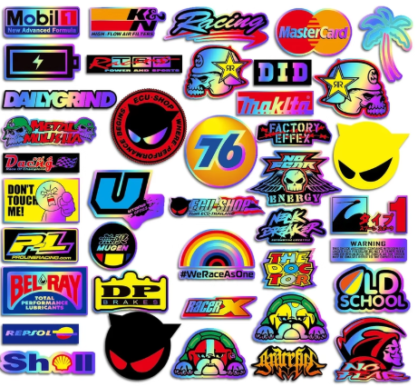 5 Random Glossy JDM Stickers