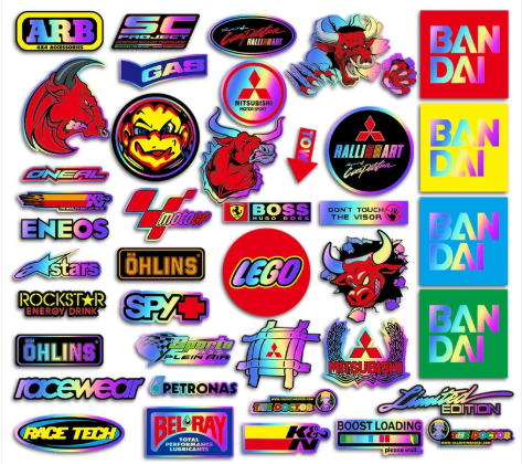 5 Random Glossy JDM Stickers