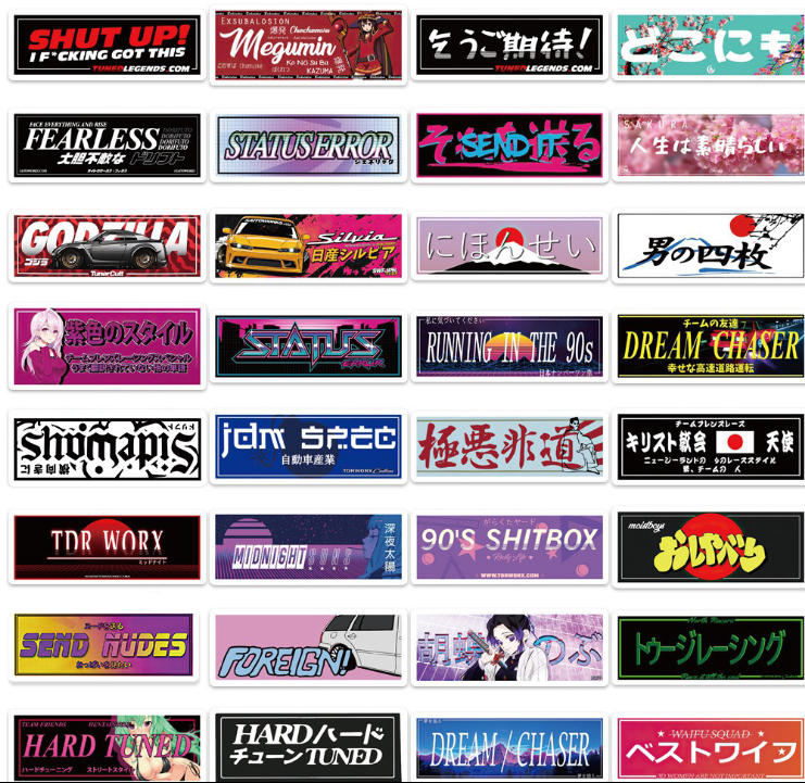 5 Random JDM stickers