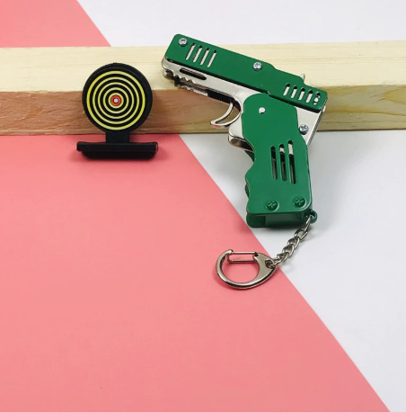 Rubber Band Gun Keychain