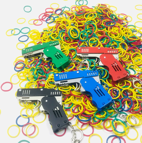 Rubber Band Gun Keychain