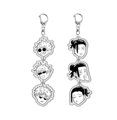 Gojo and Geto Acrylic Emoticon Keychains {Jujutsu Kaisen}