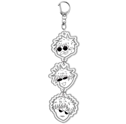 Gojo and Geto Acrylic Emoticon Keychains {Jujutsu Kaisen}