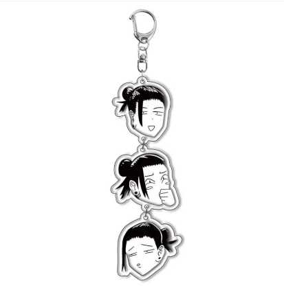 Gojo and Geto Acrylic Emoticon Keychains {Jujutsu Kaisen}