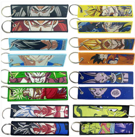 Dragon Ball Embroidery Keychains