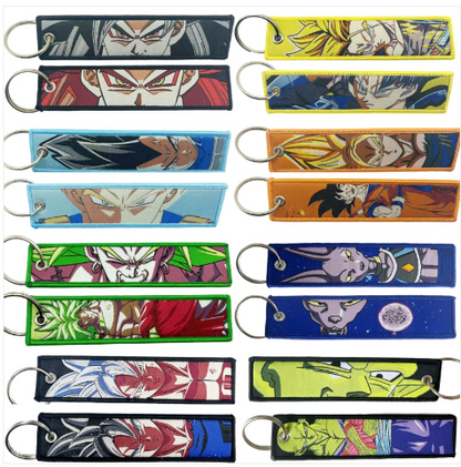Dragon Ball Embroidery Keychains