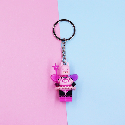 Batman Lego Minifig Couple Keychain